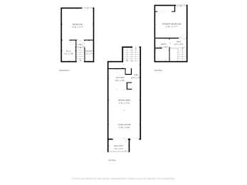 A floor plan for a home with three bedrooms and a den.