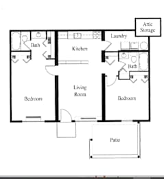 Two Bed- Two Bath