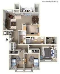  Floor Plan 3 Bed 2 Bath Wapato