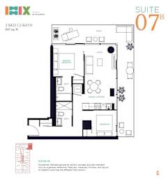 a floor plan of a condo