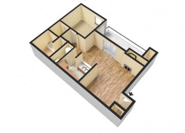 Floor Plan  1-bedroom floorplan