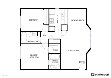 Floor Plan  2-bed/2-bath floor plan