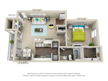 Floor Plan  3D floorplan of The Congress