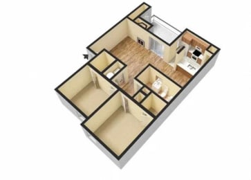 Floor Plan  the illustration of a floor plan with a bedroom and a bathroom