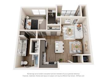 A1 Floor Plan at Tapestry Orem Apartments, Houston, TX
