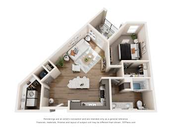 A2 Floor Plan at Tapestry Orem Apartments, Houston, 77048