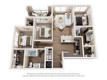 C2 Floor Plan at Tapestry Orem Apartments, Texas