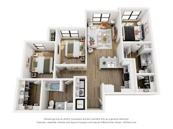 C1 Floor Plan at Tapestry Woodland Hills, Humble, Texas