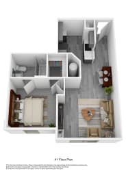 Floor Plan  a 3d floor plan of a 2100 sq ft apartment