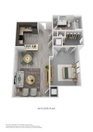 Floor Plan  A6 Floor Plan shows a kitchen, living room, dining room, and bathroom.