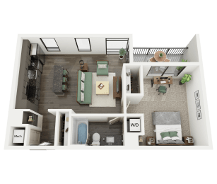 3D Floorplan of the Foley