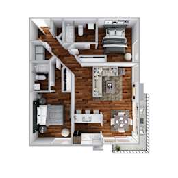 bedroom floor plan an in 3d