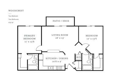 a floor plan of a bedroom apartment