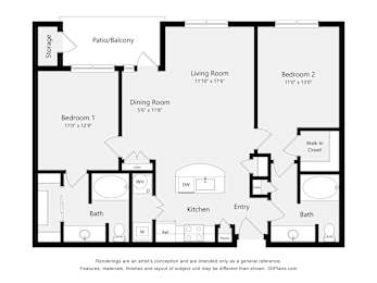 A black and white floor plan of a house with labeled rooms.