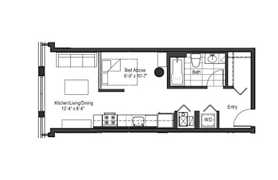 a floor plan of a small house with bedrooms and a bathroom