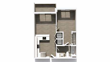 A diagram of a house with the words W/D and A/C written on it.