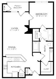 A black and white image of a house floor plan.