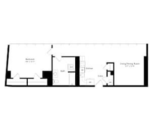 a floor plan of a house with a loft