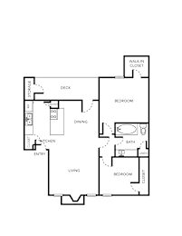 A floor plan of a house with two bedrooms, a living room, a dining room, a kitchen, a bathroom, a storage area, and a walk-in closet.