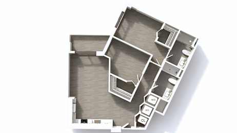 A floor plan of a house with labeled rooms.