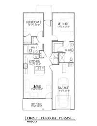 Floor Plan  the floor plan of the first floor of a bedroom house