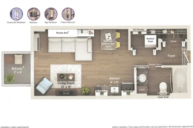 Floor Plan  a floor plan of a house with a bedroom and a living room