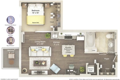 Floor Plan  the floor plan of fountain court apartments