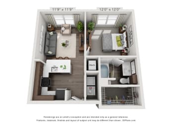Floor Plan  bedroom floor plan  the residences at city center apartments