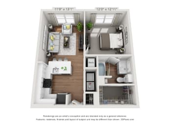 Floor Plan  bedroom floor plan  the residences at city center apartments