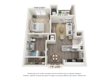 Floor Plan  a 1 bedroom floor plan  summit  840796