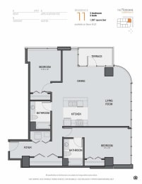 Floor Plan  a floor plan of a room with rows of wall tiles