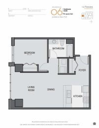 Floor Plan  a floor plan of a bedroom apartment