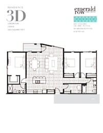 a 3d floor plan of a modern apartment