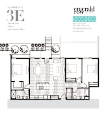 a typical floor plan of a 3 bedroom apartment