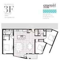 a floor plan of a bedroom apartment