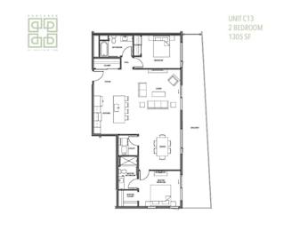 the floor plan of the condo
