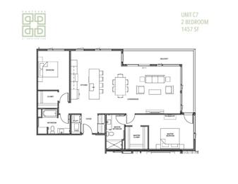 the floor plan of the condo
