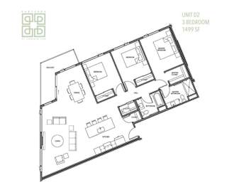 a floor plan of a house is shown on a white