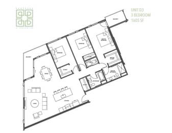 a floor plan of a unit with roommates