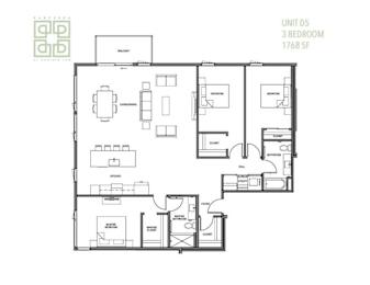 the floor plan of the condo