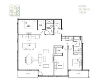 the floor plan of the condo