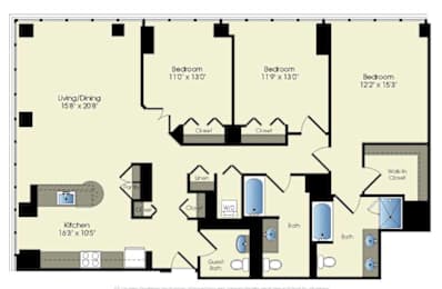 the blueprint of a floor plan of a house