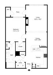 a black and white floor plan of a house