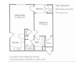 the whip floor plan  one bedroom one bath