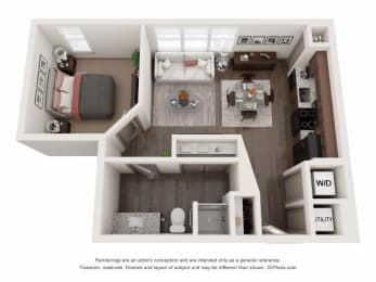 Floor Plan  a floor plan of a house with a living room and a bedroom