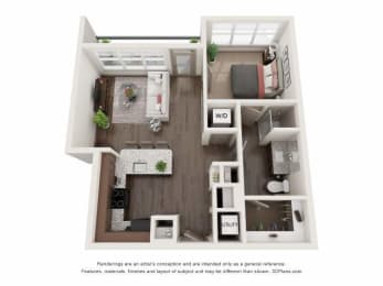 Floor Plan  a 1 bedroom floor plan  apartments