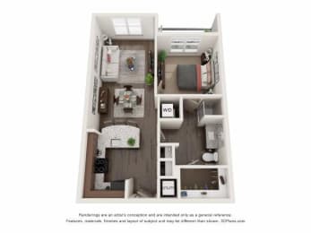 Floor Plan  a 1 bedroom floor plan  villas at