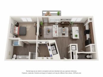 Floor Plan  a floor plan of a room with an abstract wallpaper