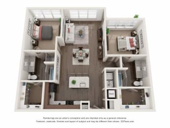 Floor Plan  a 1 bedroom floor plan with a bathroom and a living room
