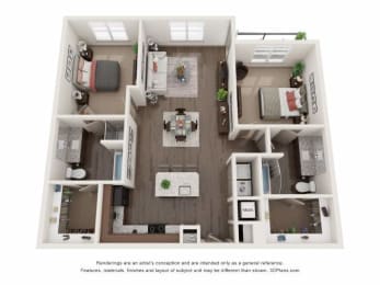 Floor Plan  a 1 bedroom floor plan  villas at spring creek